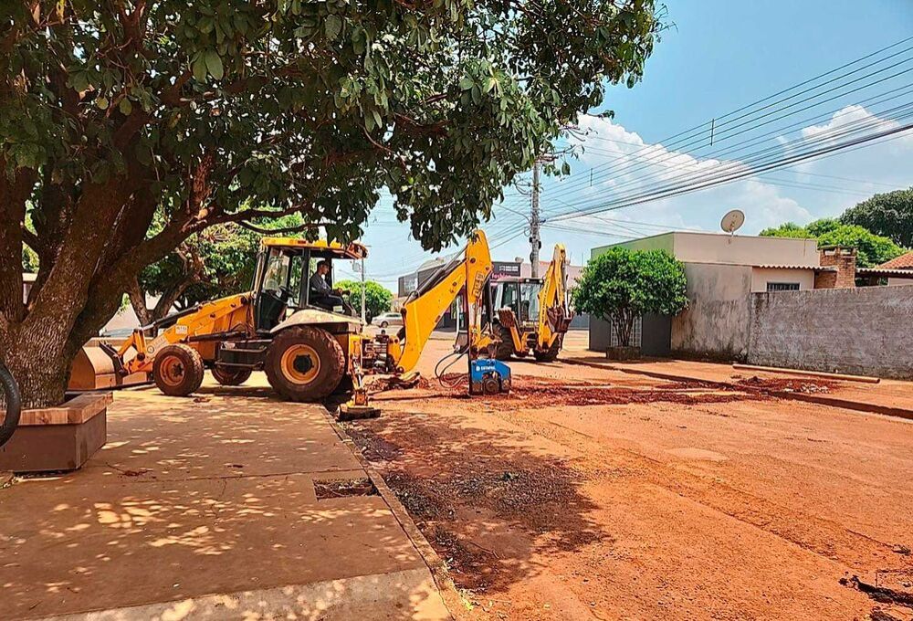 Obra da Senasul em foto de arquivo (Foto: Acom/Sanesul).