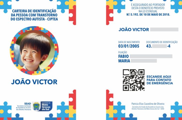 Carteirinha do Autista vale em todo o Mato Grosso do Sul substitui laudo médico para o desconto no IPVA