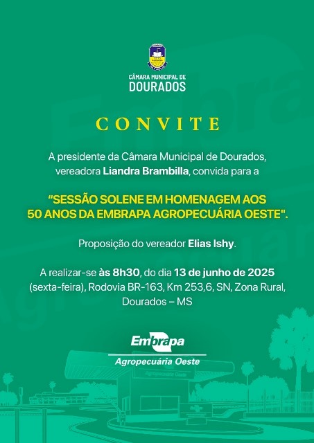 Embrapa Agropecuária Oeste comemora 50 anos de pesquisas Embrapa Agropecuária Oeste comemora 50 anos de pesquisas