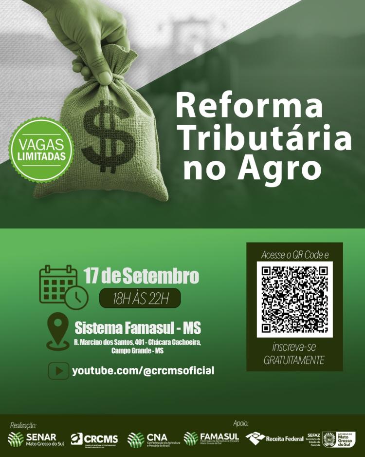 Famasul sedia debate sobre Reforma Tributária no Agro em setembro