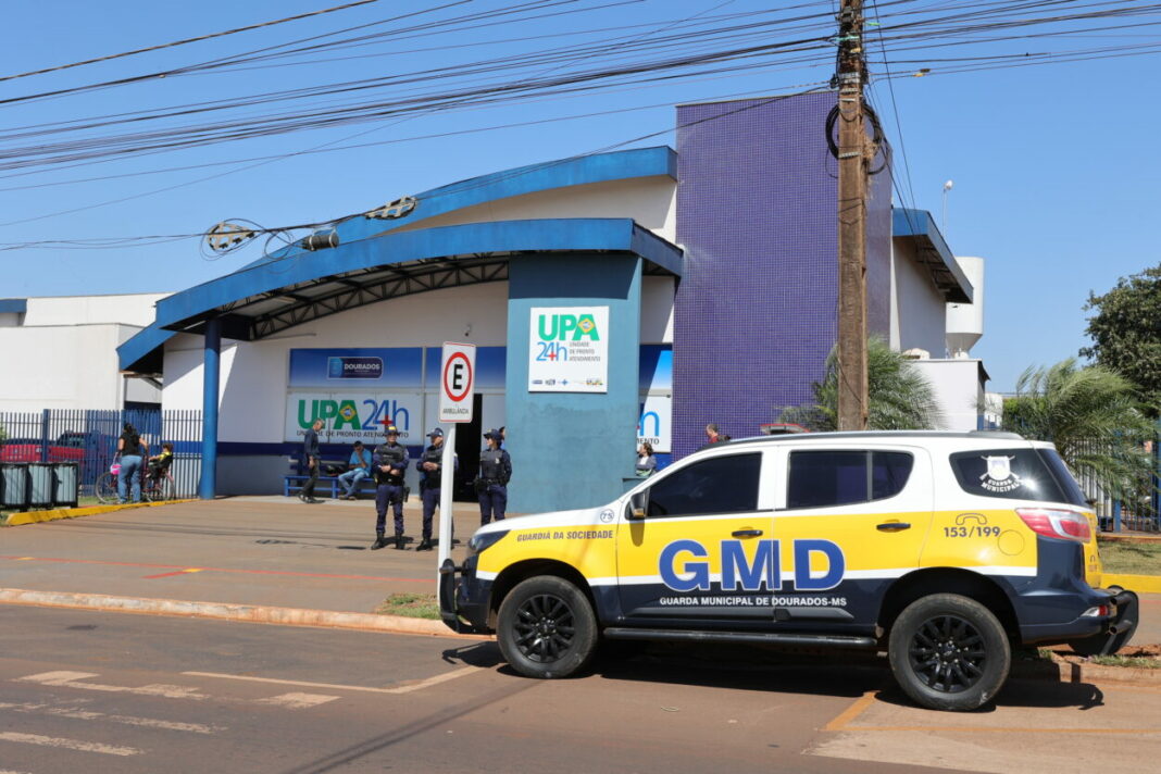 Prefeitura de Dourados investe em segurança na UPA com equipe da Guarda Municipal no local em sistema de plantão 24 horas- Foto: A. Frota.