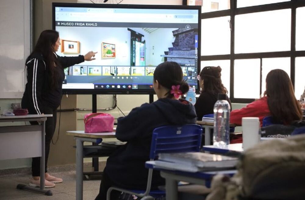 Tecnologia em sala de aula (Foto: Álvaro Rezende/Secom).