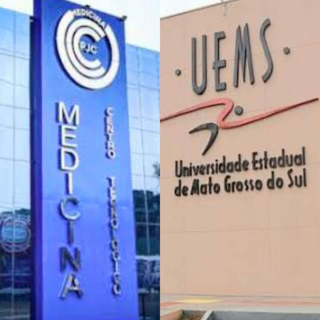 UCP-PJC e UEMS fortalecem parceria através de convênio que impulsiona a formação médica e o desenvolvimento científico regional. (Foto: Montagem, Assessoria da UCP-PJC).