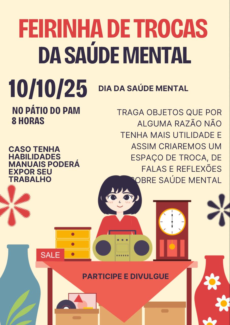 Se sinta convidado e traga alguém com você. Vamos juntos fortalecer a consciência sobre a importância da saúde mental!