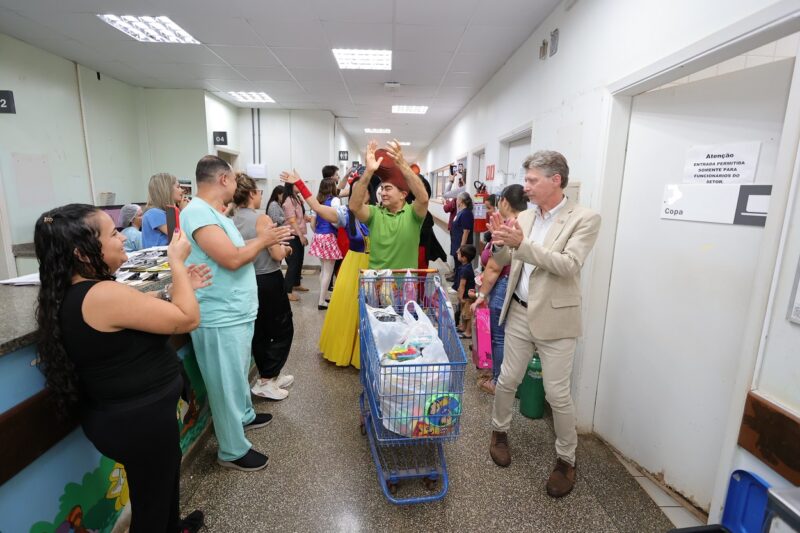 Alegria envolveu participantes de ação solidária na manhã desta sexta-feira (10), no HU.