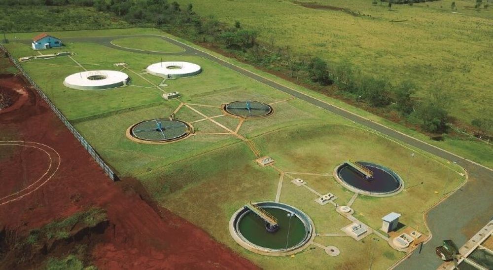 Estação de Tratamento de Esgoto em Dourados. (Foto: Acom/Sanesul).