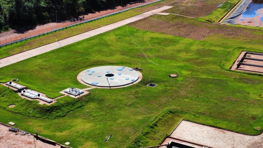 Obras da Sanesul garantem nova Estação de Tratamento e avanços históricos na coleta de esgoto em Selvíria. (Foto: Acom/Sanesul)