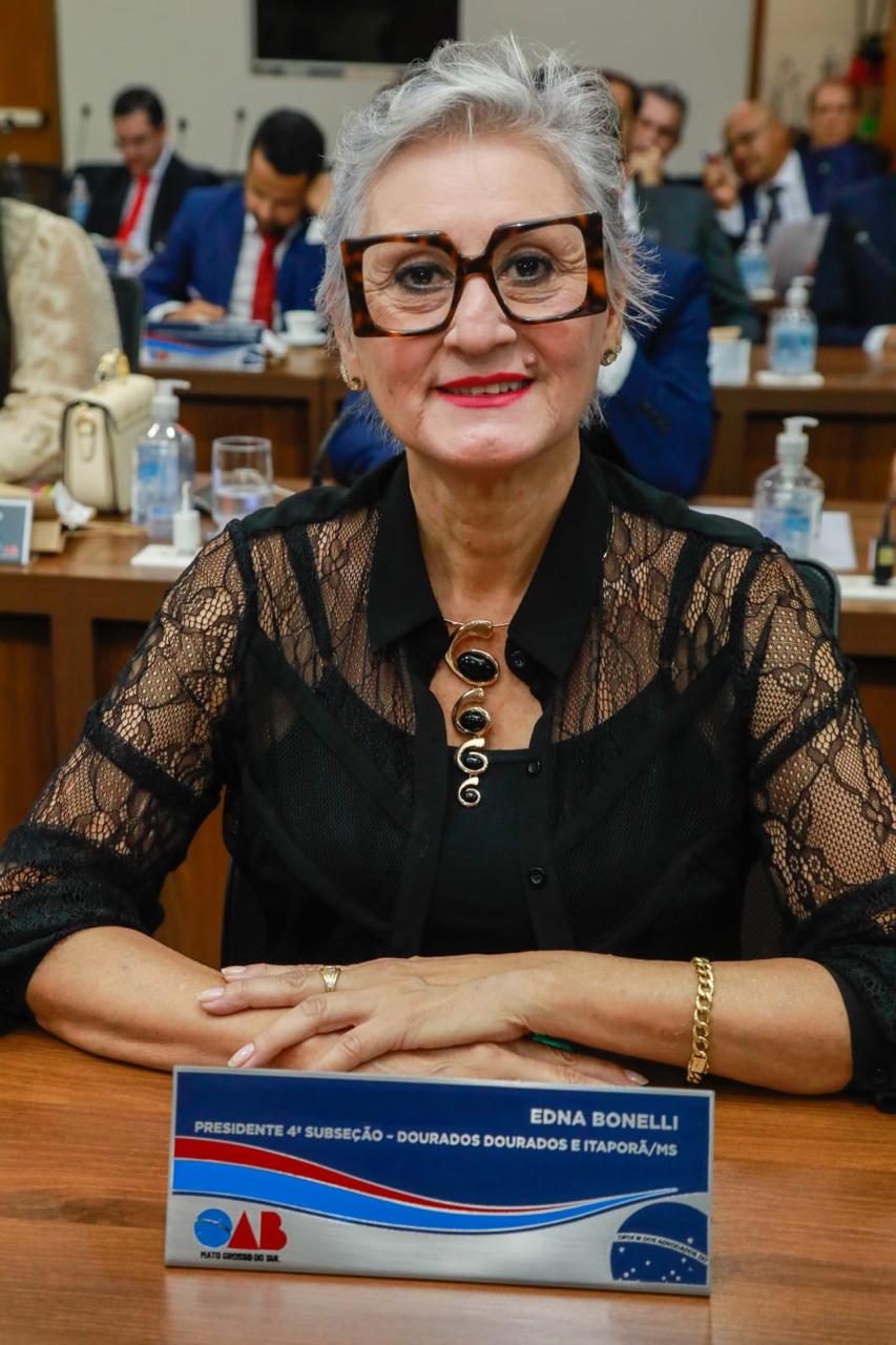 Advogada Edna Bonelli fala sobre os desafios e conquistas nesse primeiro ano a frente da 4ª Subseção da OAB Dourados e Itaporã (Foto: Divulgação).