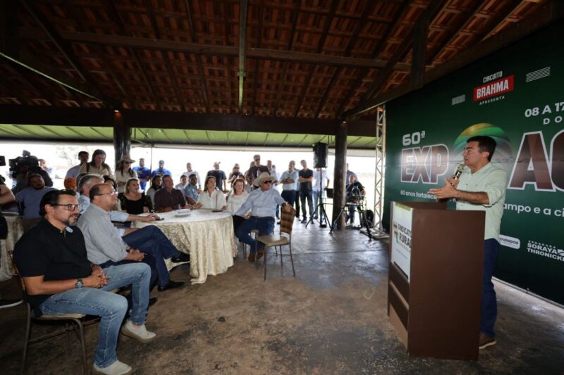 No Sindicato Rural, Marçal Filho destacou a força e a importância do agronegócio para o desenvolvimento de Dourados.