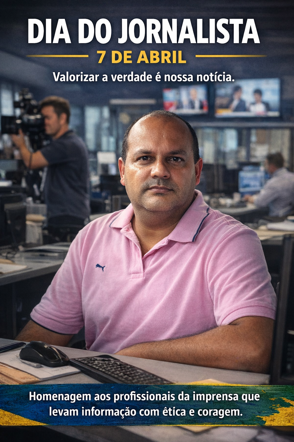 Profissionais da imprensa são homenageados no Dia do Jornalista, celebrado em 7 de abril, data que reforça o compromisso com a verdade e a informação de qualidade.
