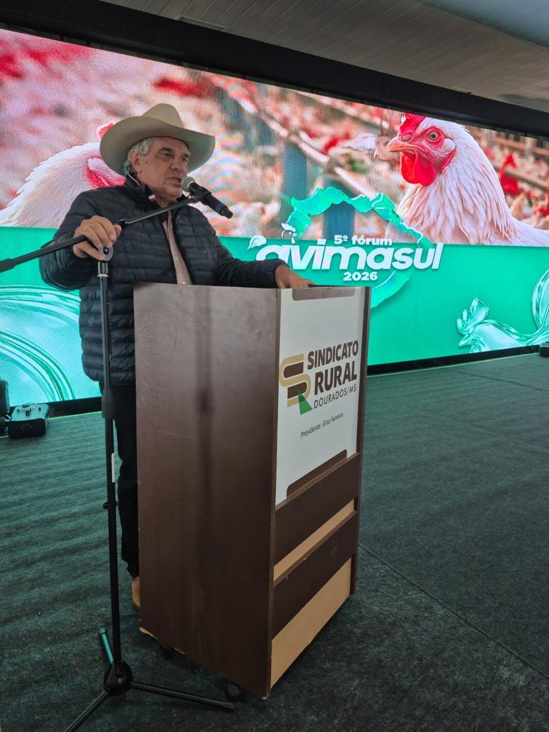 Gino falou sobre parceria do Sindicato Rural de Dourados com a Avimasul, Foto - Fábio Dorta/Sindicato Rural de Dourados