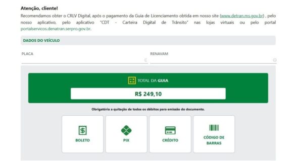 Portal Meu Detran passa a oferecer parcelamento para débitos veiculares Portal Meu Detran passa a oferecer parcelamento para débitos veiculares