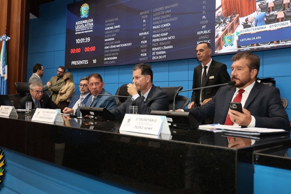 Mesa Diretora da Assembleia Legislativa. (Foto: Alems)