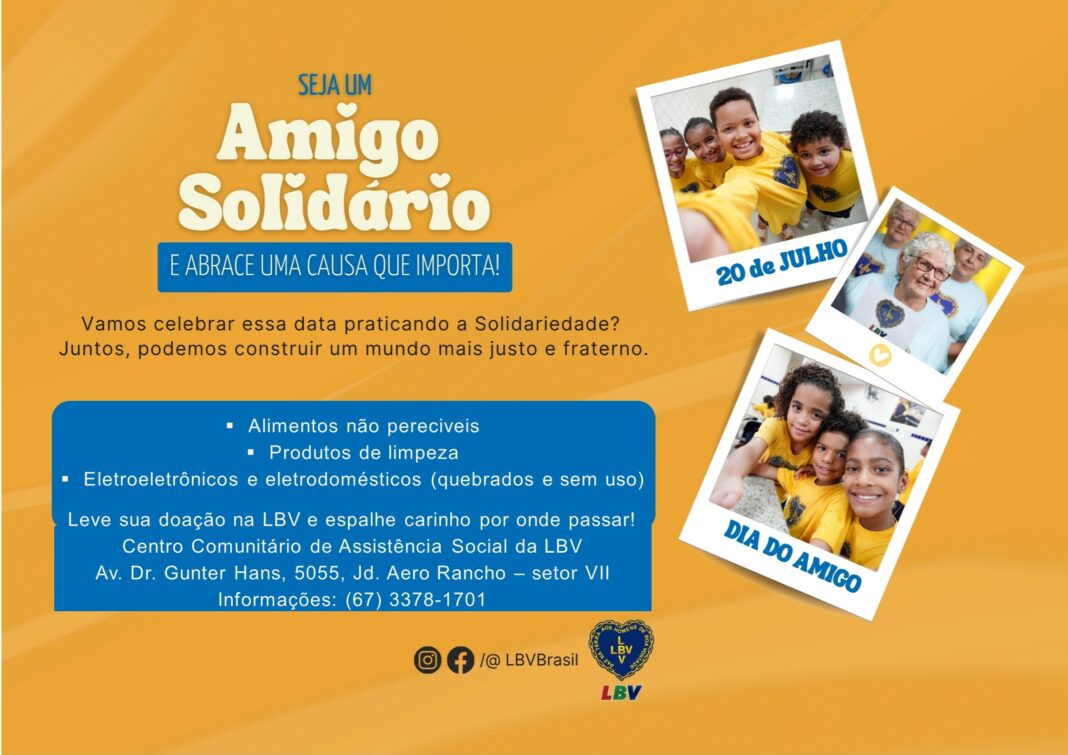 No Dia do Amigo, abrace uma causa solidária!