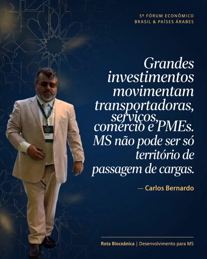 Carlos Bernardo defende Rota Bioceânica como caminho para MS entrar de vez no comércio internacional Carlos Bernardo defende Rota Bioceânica como caminho para MS entrar de vez no comércio internacional