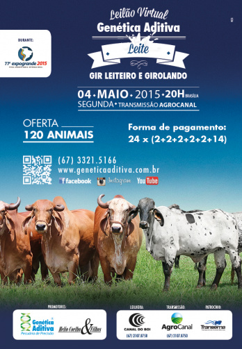 Vem aí Leilão Virtual Leite Gir Leiteiro e Girolando