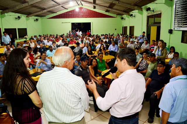 Deodápolis abre Circuito Aprosoja com a participação de 300 pessoas O presidente da Aprosoja/MS, Mauricio Saito durante abertura do evento realizado em Deodapólis