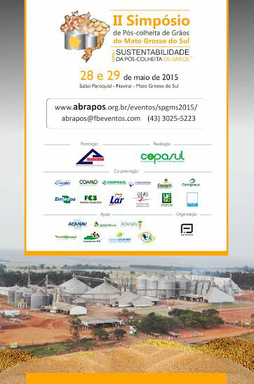 Copasul realiza II Simpósio de Pós-Colheita de Grãos do Mato Grosso do Sul esta semana Copasul realiza II Simpósio de Pós-Colheita de Grãos do Mato Grosso do Sul esta semana