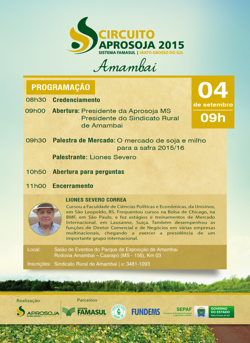 Convite Circuito Aprosoja Amambai