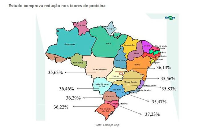Soja sofre redução no teor de proteína ao longo do tempo
