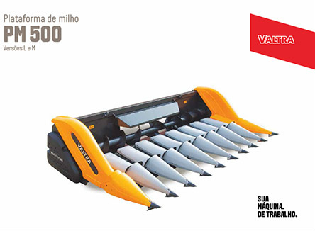 Valtra apresenta portfólio de colheitadeiras axiais na Agrishow 2016 plataforma de milho série 500