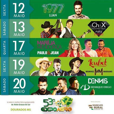 Agenda de shows da 53ª Expoagro é divulgada ao público