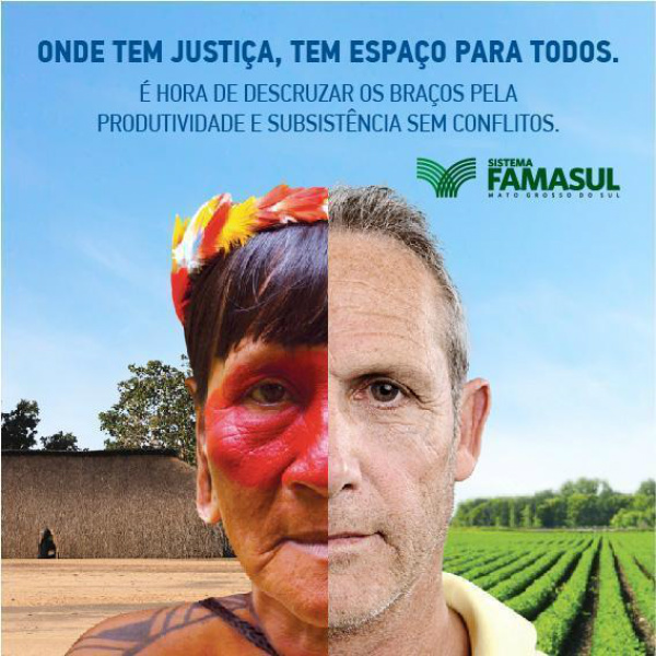 Produtores fazem mobilização nacional contra demarcações “Onde tem justiça, tem espaço para todos” é o lema da campanha elaborada pela Famasul e CNA.Foto: Divulgação / Famasul