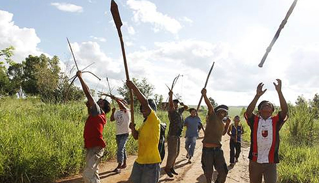 Indígenas aumentam o numero de invasões no Estado de Mato Grosso do Sul. (Foto: Divulgação)