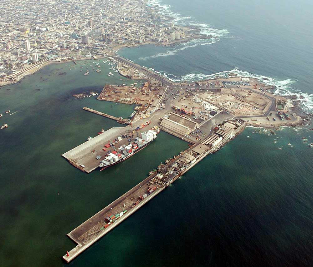 Famasul avalia escoamento pelo porto de Iquique, no Chile Porto de Iquique pode virar saída para produtores sul mato-grossenses. (Foto: Divulgação)