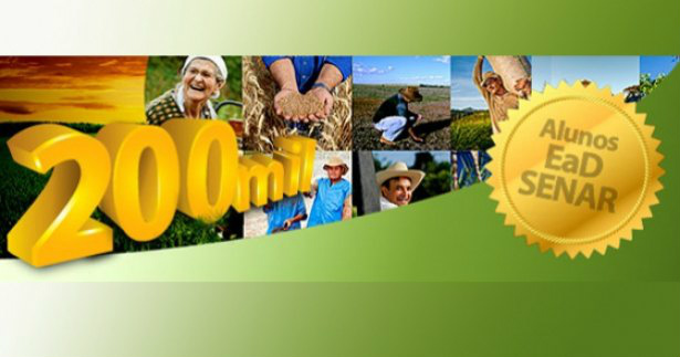 Duzentos mil produtores qualificados pelo EaD Senar Chega a 200 mil produtores qualificados e aptos para trabalhar no mercado do agronegócio. Foto: Divulgação