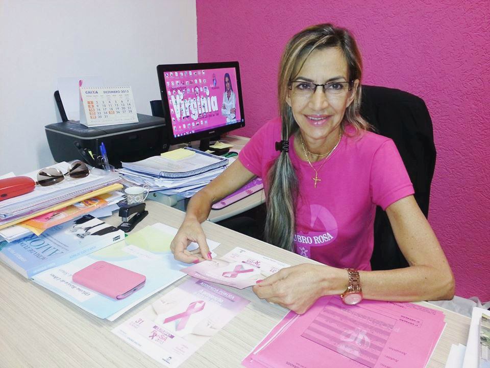 Audiência Pública encerra Outubro Rosa em Dourados vereadora Virginia Magrini (PP), propositora da Audiência Pública ''Outubro Rosa – Nossa Luta é Pela Sua Vida''. Foto: Divulgaçãp
