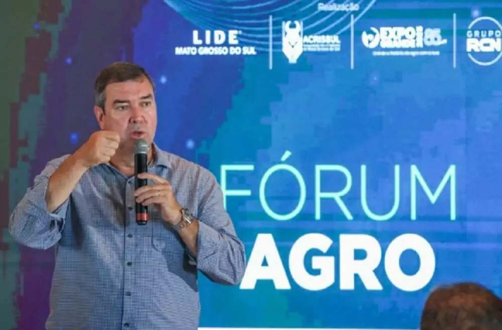 Governador durante disccurso no Fórum do Agro (Foto: Saul Schramm/Secom).