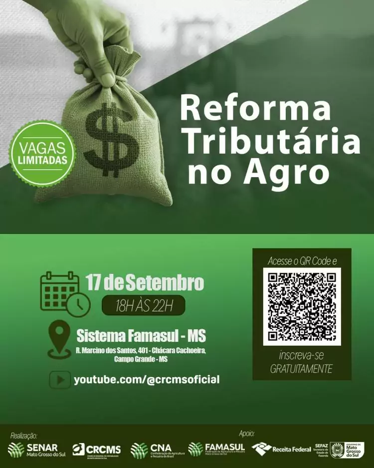 Famasul sedia debate sobre Reforma Tributária no Agro em setembro