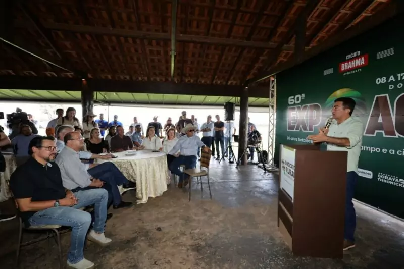 No Sindicato Rural, Marçal Filho destacou a força e a importância do agronegócio para o desenvolvimento de Dourados.