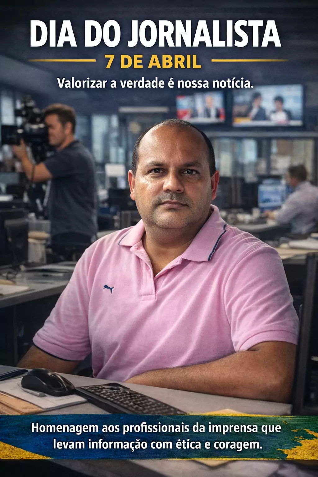 Profissionais da imprensa são homenageados no Dia do Jornalista, celebrado em 7 de abril, data que reforça o compromisso com a verdade e a informação de qualidade.