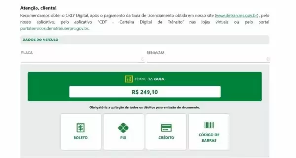 Portal Meu Detran passa a oferecer parcelamento para débitos veiculares