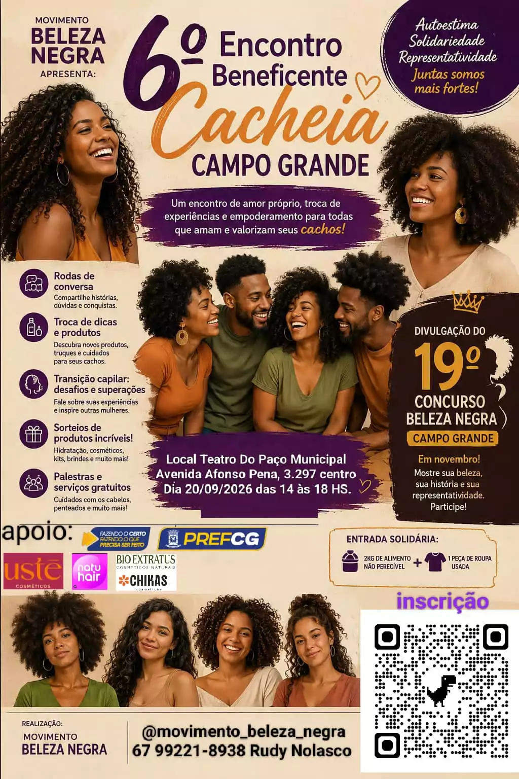 6º Encontro Beneficente Cacheia Campo Grande promove autoestima, diversidade e solidariedade
